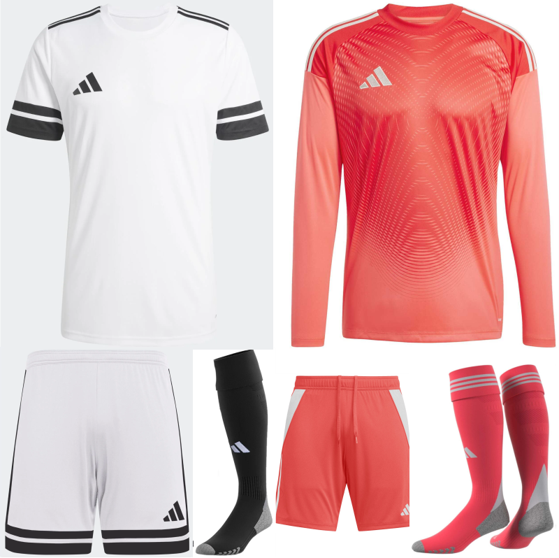 ADIDAS SQUADRA 25 PREMIUM KIT BUNDLE WHITE BLACK