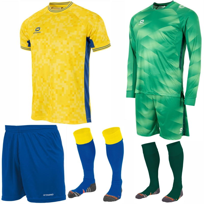 Stanno Pixel SS Kit Bundle Yellow/Royal – Team Sport Direct