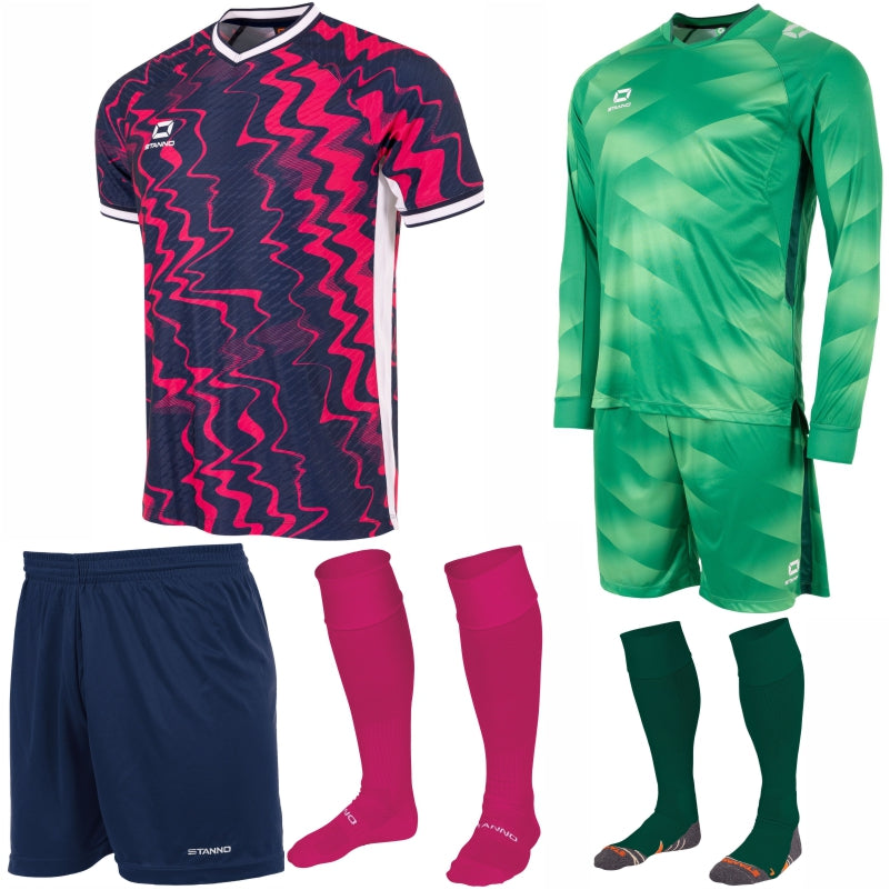 Stanno Wave SS Kit Bundle Navy/Pink/White