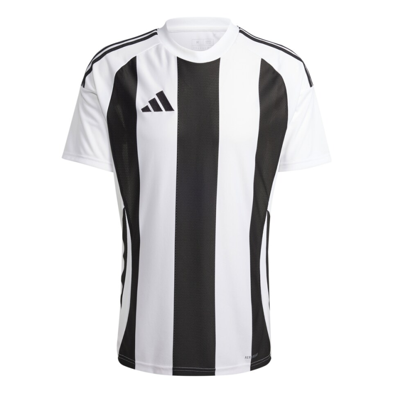 ADIDAS STRIPED 24 JERSEY WHITE BLACK