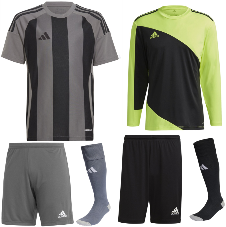 ADIDAS STRIPED 24 KIT BUNDLE GREY BLACK