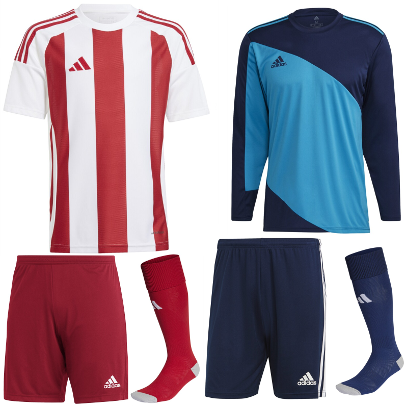 ADIDAS STRIPED 24 KIT BUNDLE WHITE RED