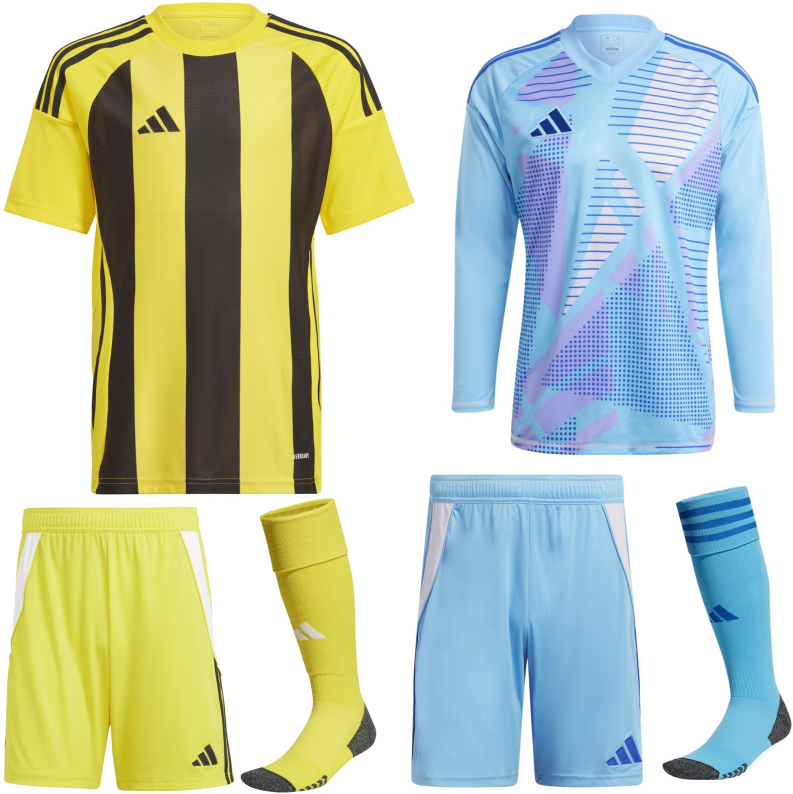 ADIDAS STRIPED 24 PREMIUM KIT BUNDLE YELLOW BLACK Team Sport Direct