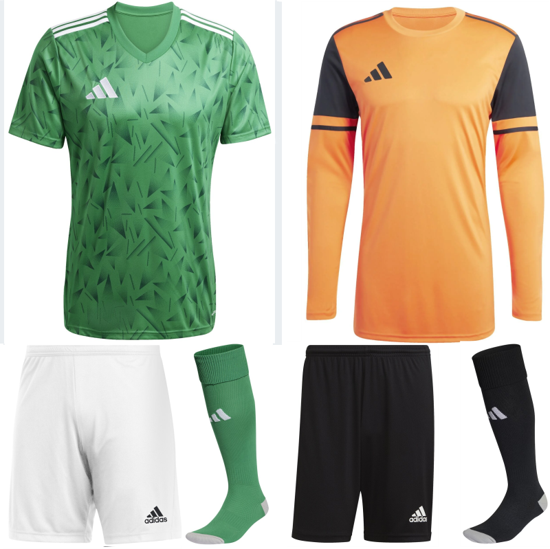 ADIDAS TEAM ICON 25 KIT BUNDLE TEAM GREEN WHITE
