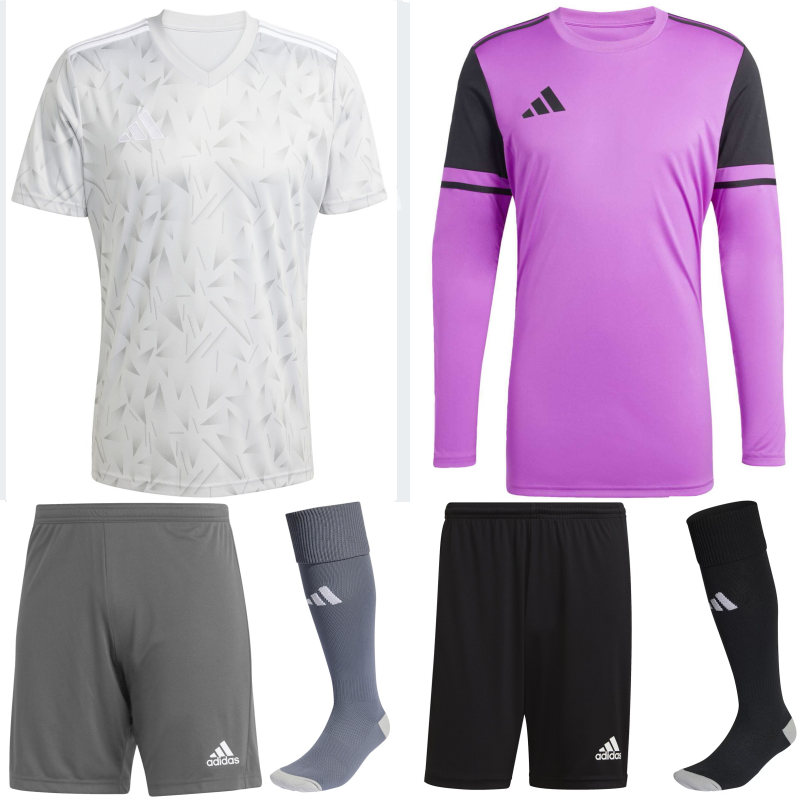 ADIDAS TEAM ICON 25 KIT BUNDLE TEAM LIGHT GREY WHITE
