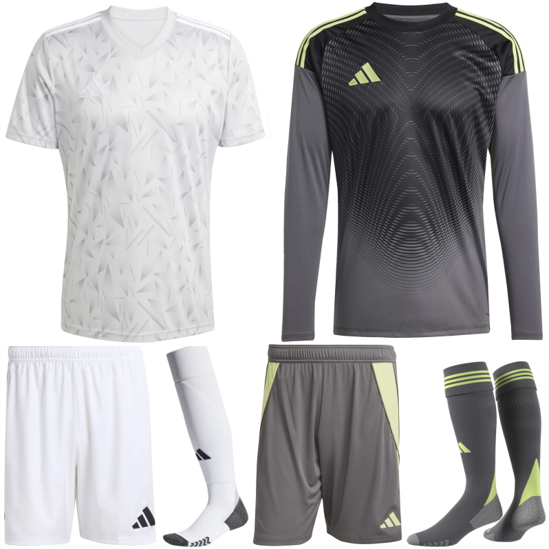 ADIDAS TEAM ICON 25 PREMIUM KIT BUNDLE TEAM LIGHT GREY WHITE