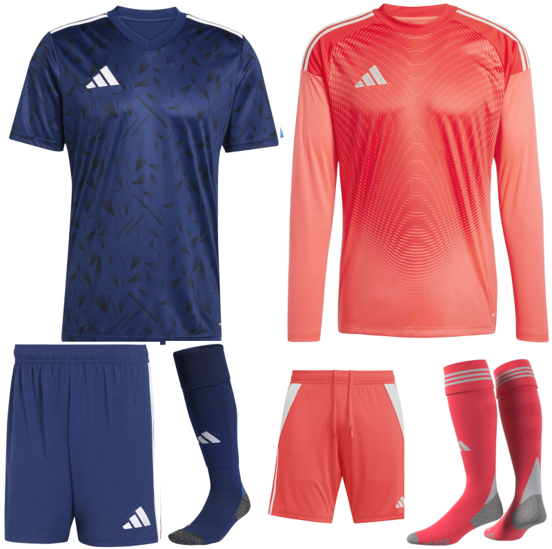 ADIDAS TEAM ICON 25 PREMIUM KIT BUNDLE TEAM NAVY BLUE WHITE