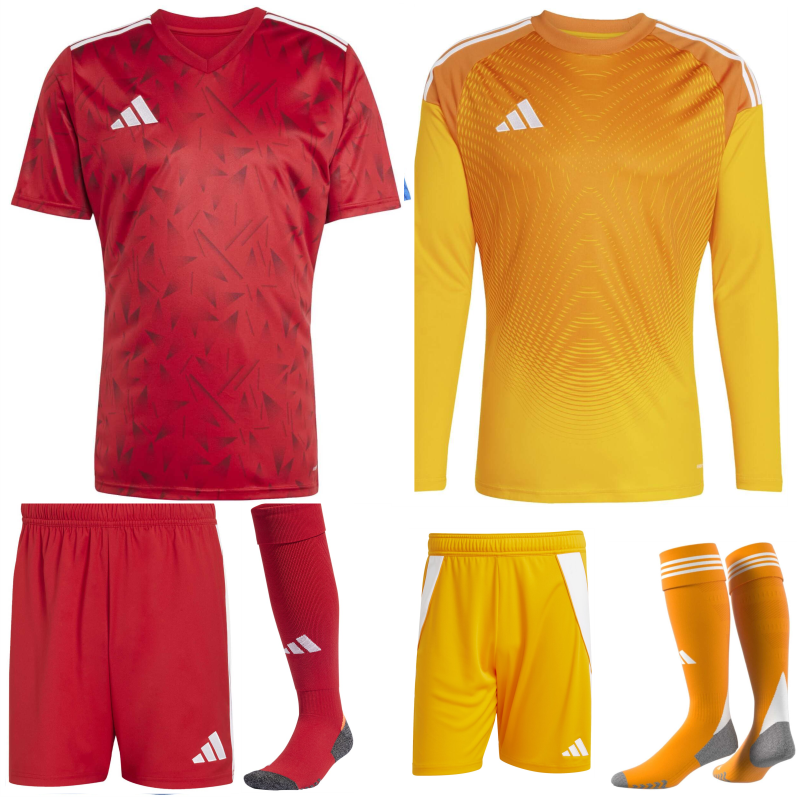 ADIDAS TEAM ICON 25 PREMIUM KIT BUNDLE TEAM POWER RED WHITE