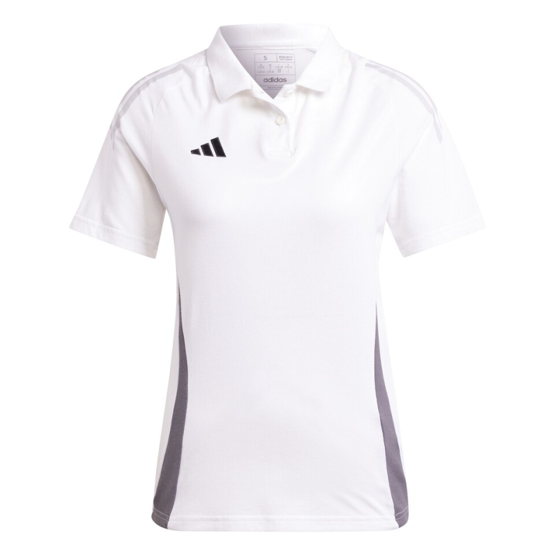 ADIDAS TIRO 24 COMPETITION POLO WOMEN WHITE TEAM LIGHT GREY BLACK