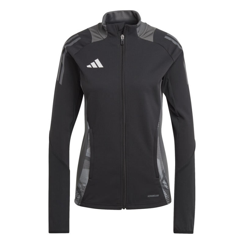 ADIDAS TIRO 24 COMPETITION TRAINING JACKET WOMEN BLACK TEAM DARK GREY WHITE