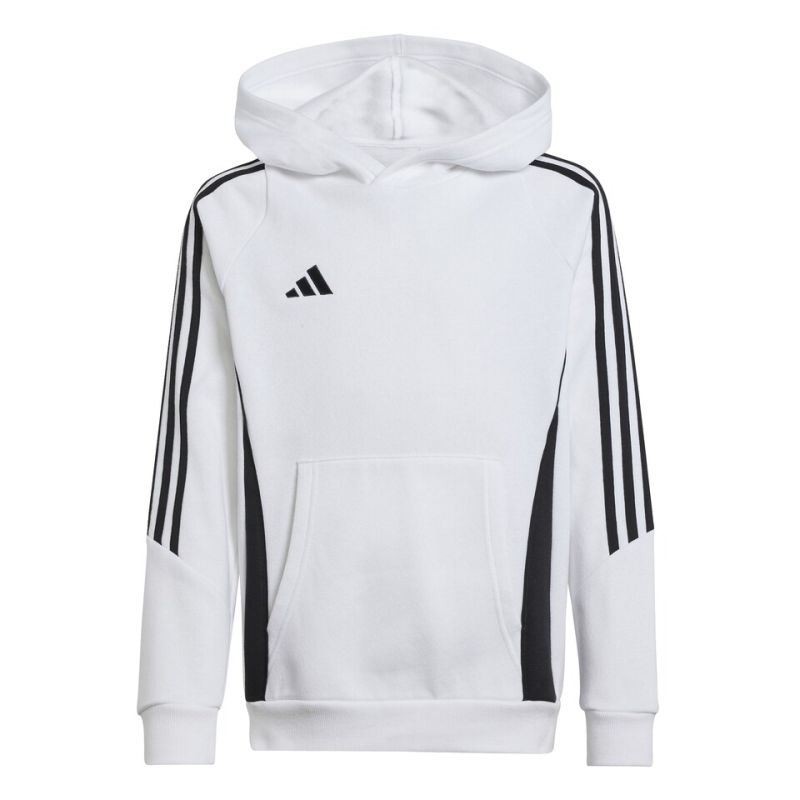 ADIDAS TIRO 24 SWEAT HOODY WHITE BLACK Team Sport Direct
