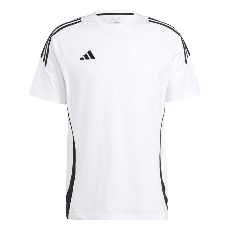 ADIDAS TIRO 24 SWEAT T SHIRT WHITE BLACK