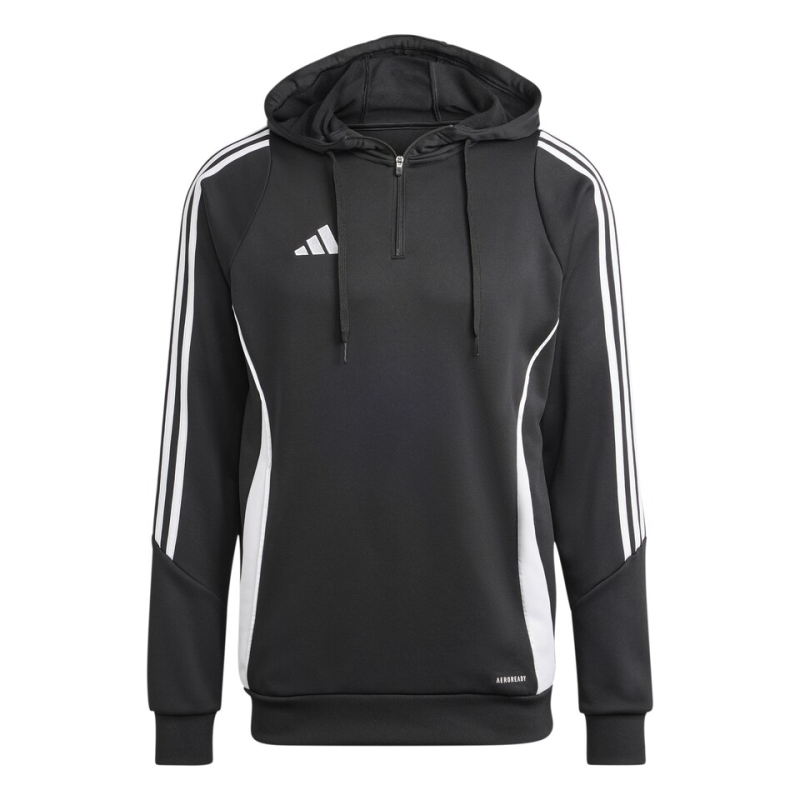 ADIDAS TIRO 24 TRAINING HOODY BLACK WHITE