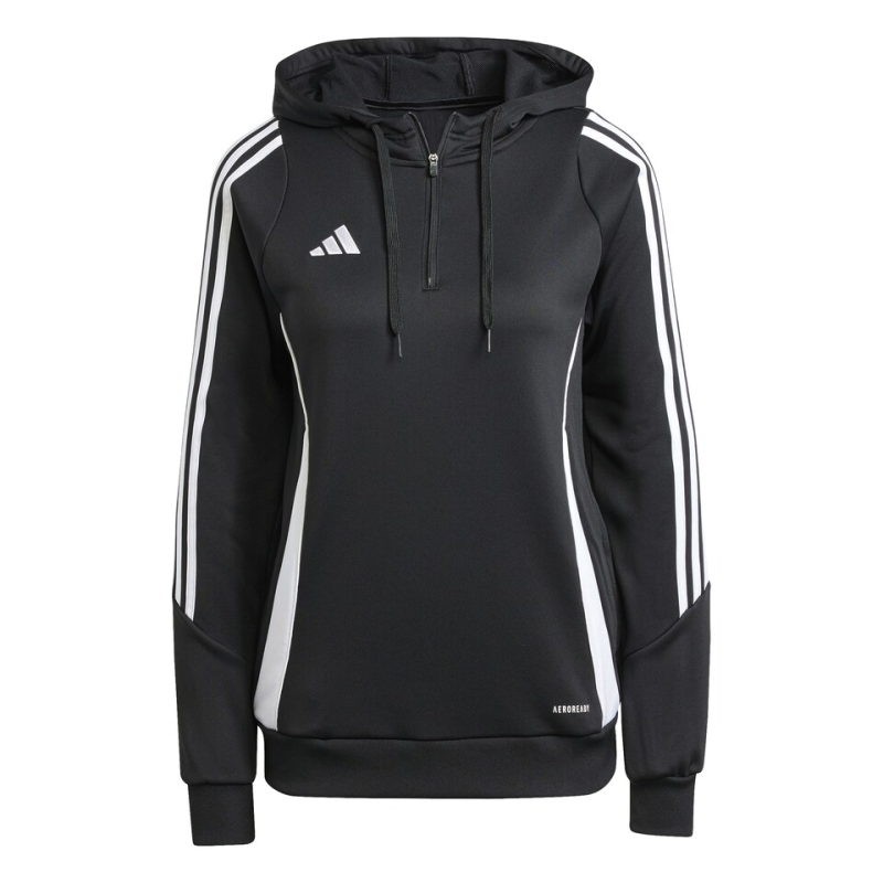 ADIDAS TIRO 24 TRAINING HOODY WOMEN BLACK WHITE