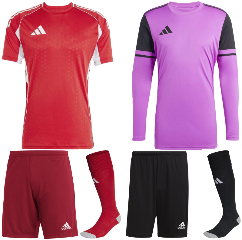 ADIDAS TIRO 25 COMPETITION MATCH KIT BUNDLE TEAM POWER RED