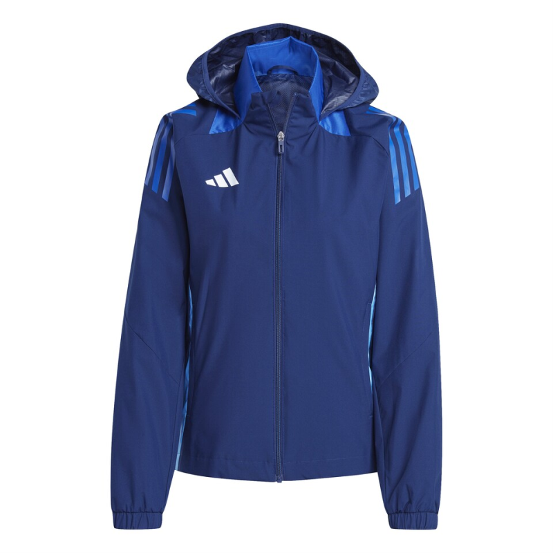 ADIDAS TIRO 24 COMPETITION ALL WEATHER JACKET WOMEN TEAM NAVY BLUE 2 TEAM ROYAL BLUE WHITE