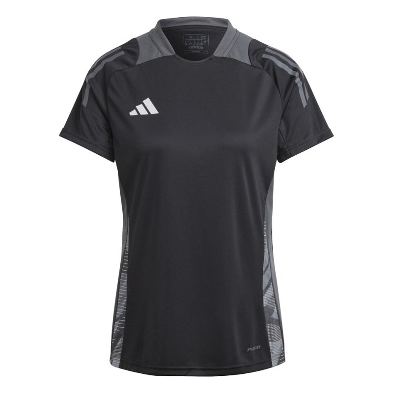 ADIDAS TIRO 24 COMPETITION JERSEY WOMEN BLACK TEAM DARK GREY WHITE