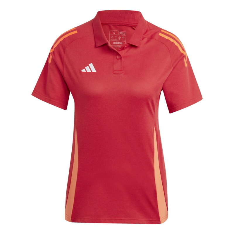 ADIDAS TIRO 24 COMPETITION POLO WOMEN TEAM POWER RED APPAREL SOLAR RED WHITE
