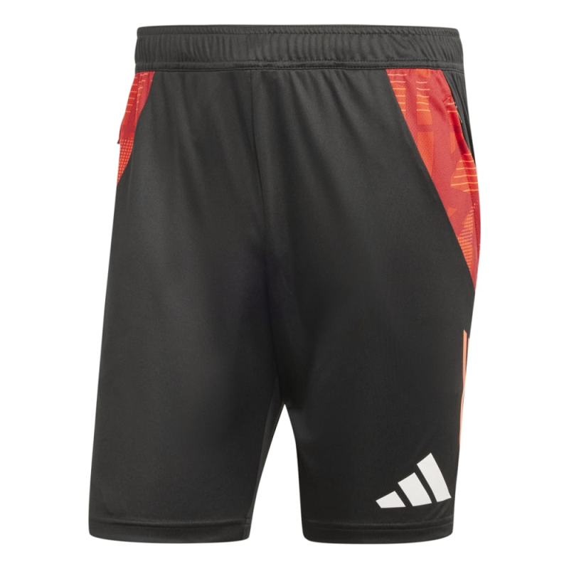 ADIDAS TIRO 24 COMPETITION TRAINING SHORT BLACK SOLAR RED WHITE