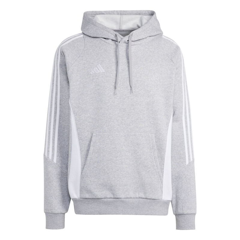 ADIDAS TIRO 24 SWEAT HOODY MEDIUM GREY HEATHER WHITE
