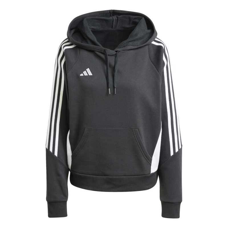 ADIDAS TIRO 24 SWEAT HOODY WOMEN BLACK WHITE