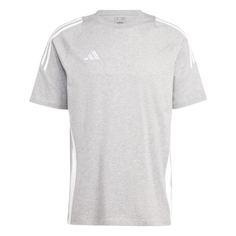 ADIDAS TIRO 24 SWEAT T-SHIRT MEDIUM GREY HEATHER WHITE