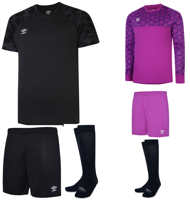 UMBRO ATLAS SHORT SLEEVE KIT BUNDLE BLACK