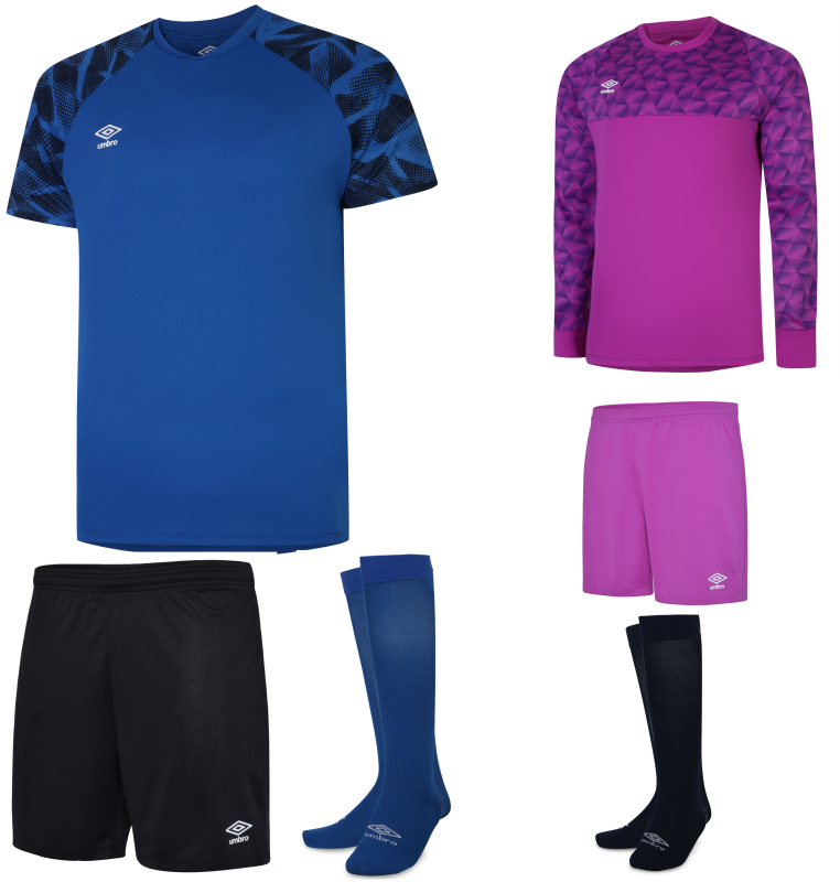 UMBRO ATLAS SHORT SLEEVE KIT BUNDLE BLUE
