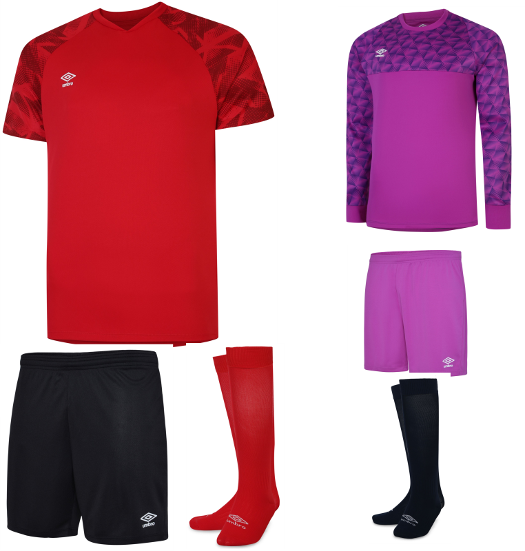 UMBRO ATLAS SHORT SLEEVE KIT BUNDLE RED