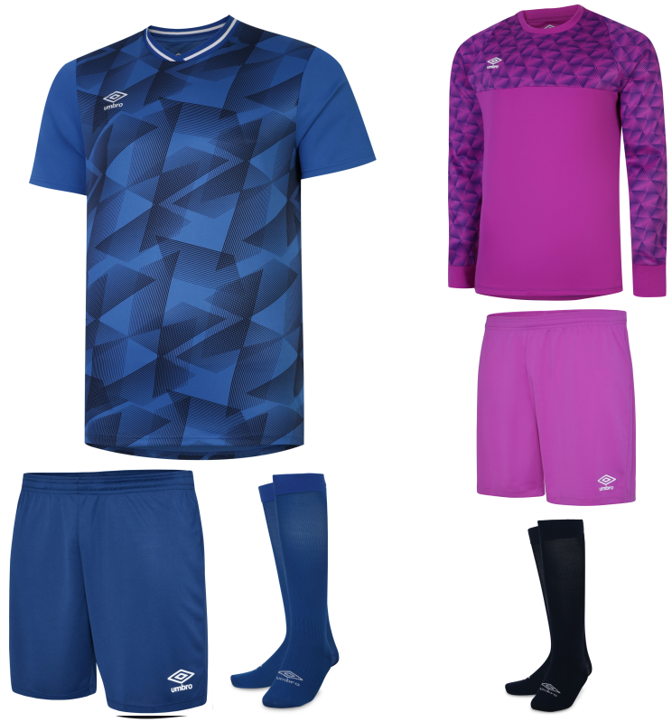 UMBRO TRIASSIC SHORT SLEEVE KIT BUNDLE BLUE