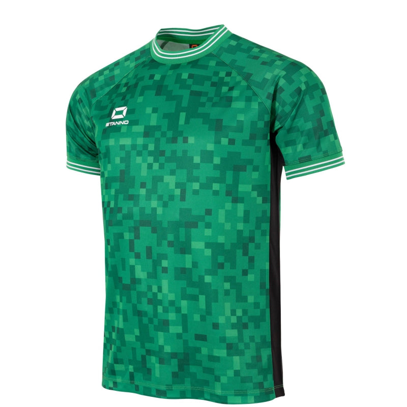Stanno Pixel SS Football Shirt Green/Black