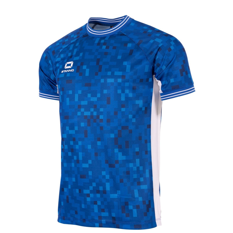 Stanno Pixel SS Football Shirt Royal/White
