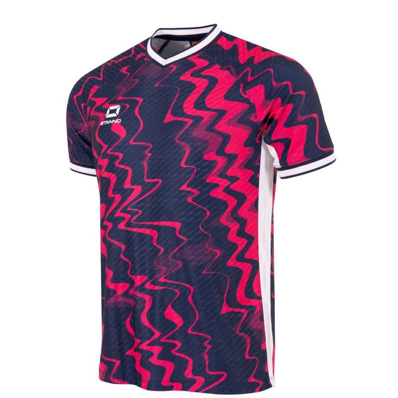 Stanno Wave SS Football Shirt Navy/Pink/White