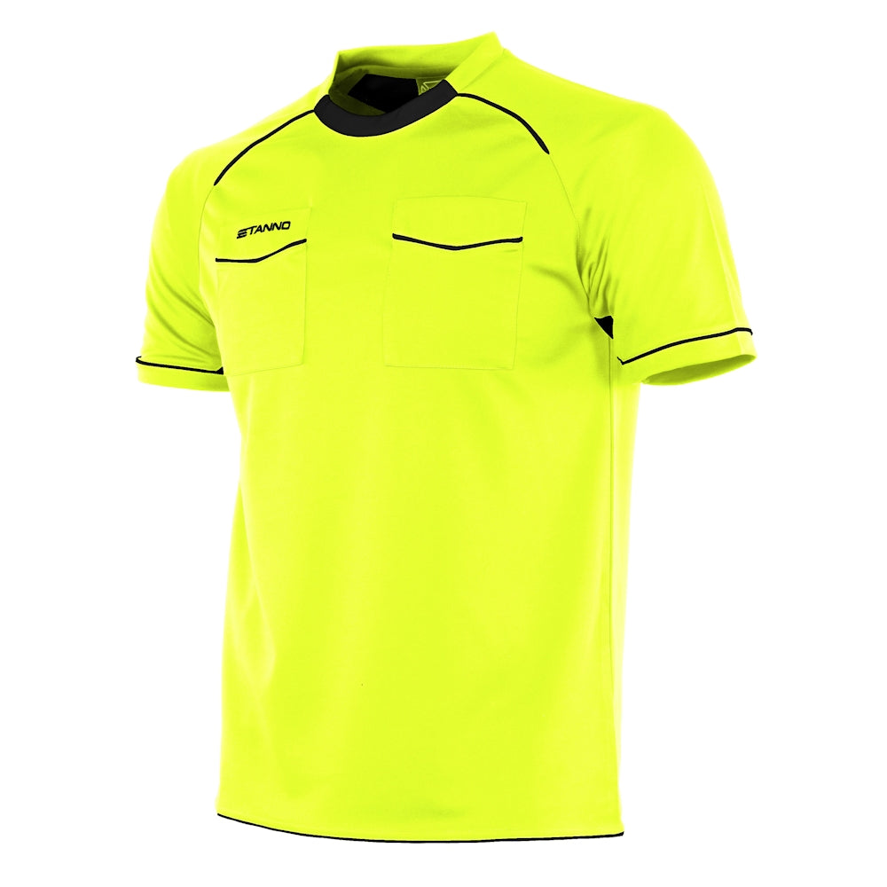 Stanno Bergamo SS Referee Shirt Neon Yellow/Black