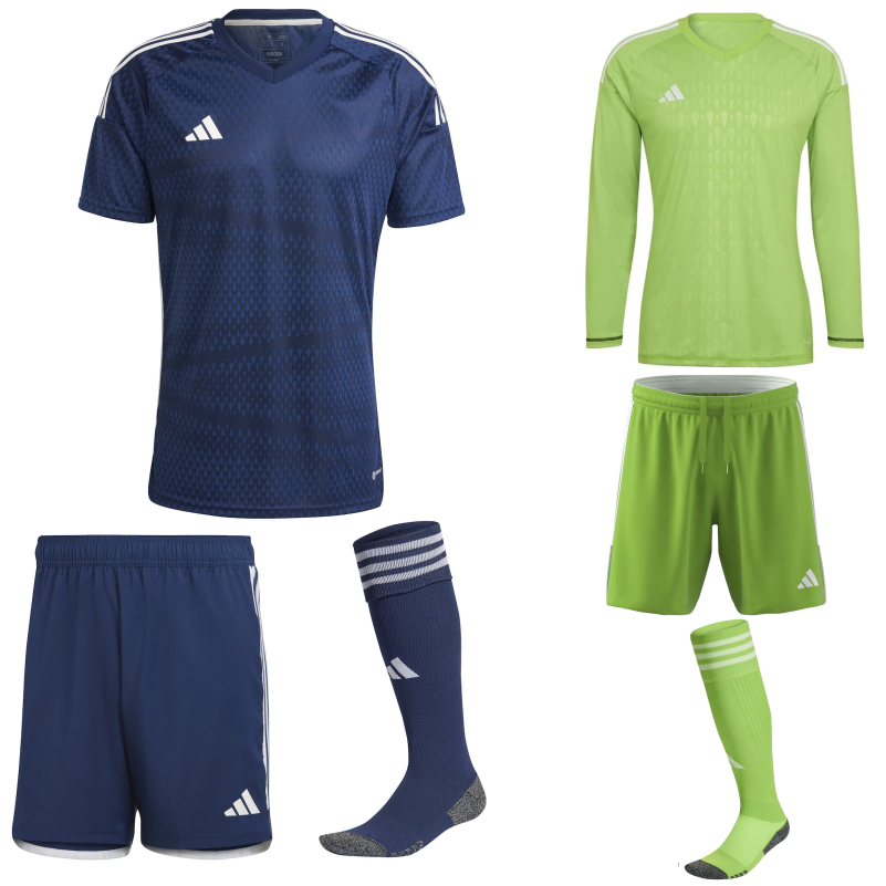 ADIDAS TIRO 23 COMPETITION MATCH PREMIUM SS KIT BUNDLE TEAM NAVY BLUE/WHITE