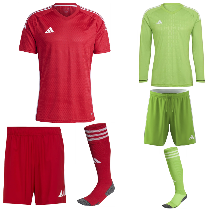 ADIDAS TIRO 23 COMPETITION MATCH PREMIUM SS KIT BUNDLE TEAM POWER RED/WHITE