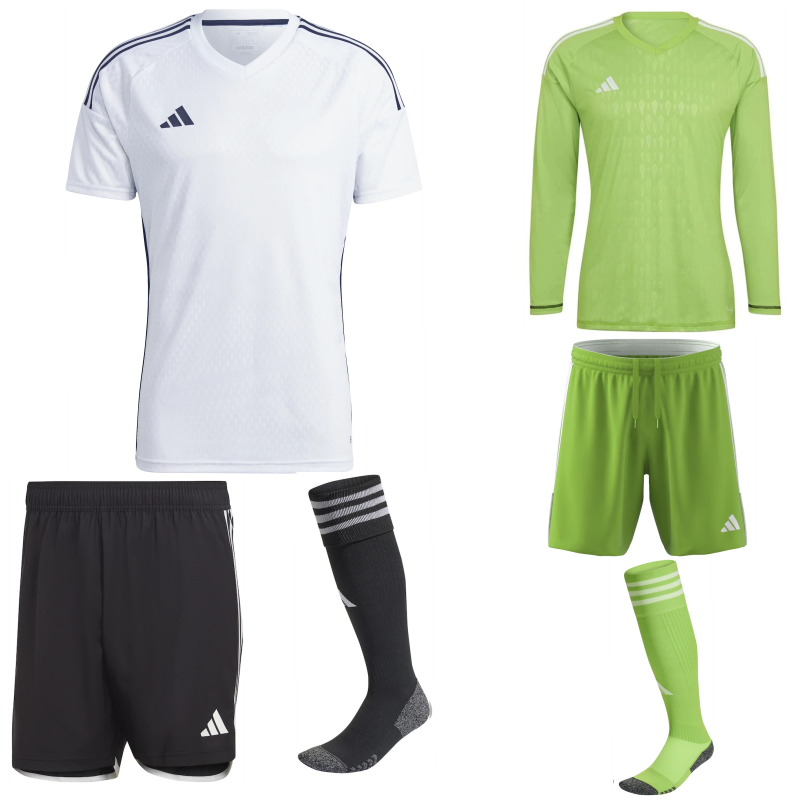 ADIDAS TIRO 23 COMPETITION MATCH PREMIUM SS KIT BUNDLE WHITE/BLACK