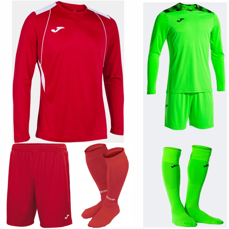 JOMA CHAMPIONSHIP VII LS KIT BUNDLE RED/WHITE
