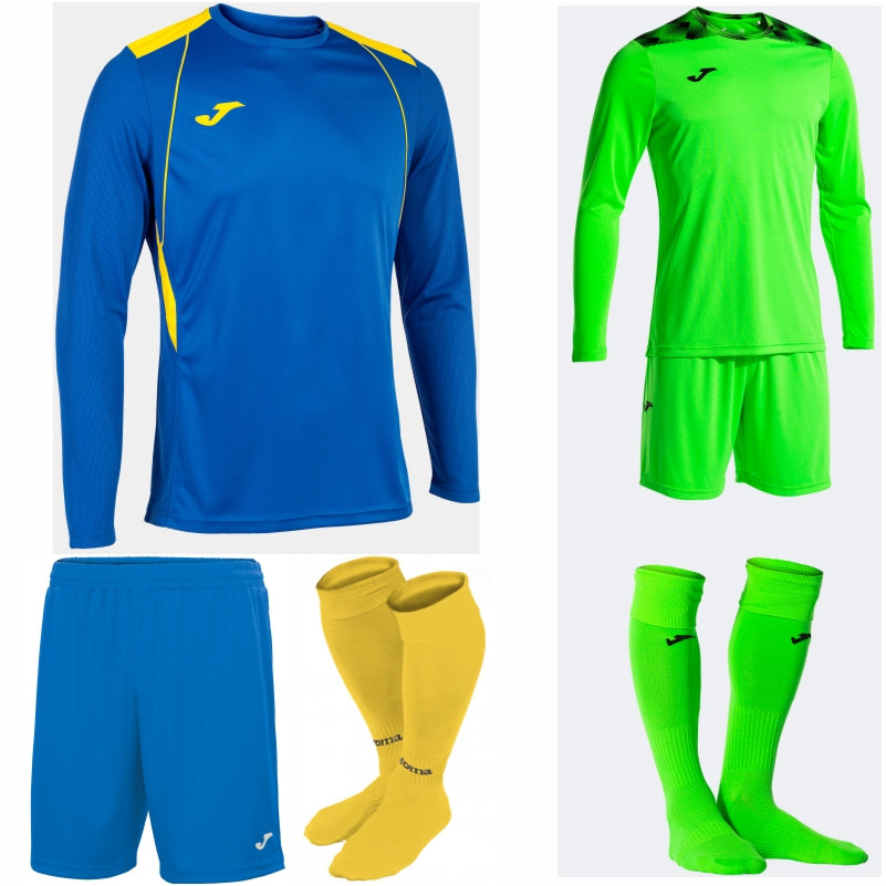 JOMA CHAMPIONSHIP VII LS KIT BUNDLE ROYAL/YELLOW