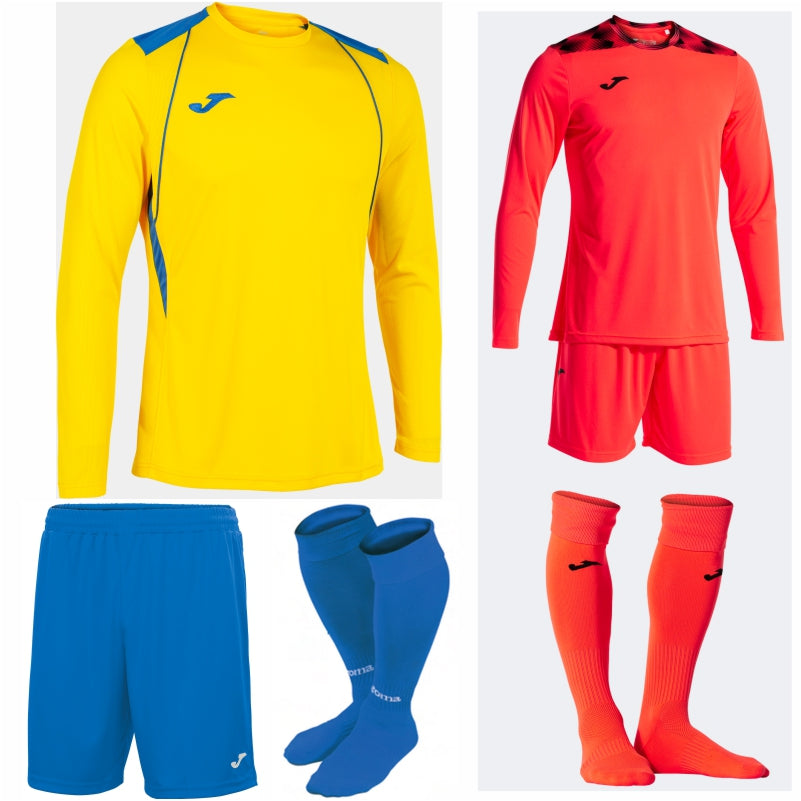 JOMA CHAMPIONSHIP VII LS KIT BUNDLE YELLOW/ROYAL
