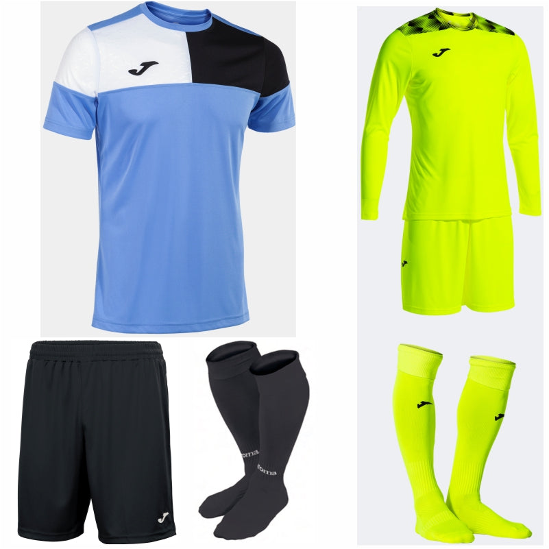 JOMA CREW V SS KIT BUNDLE VISTA BLUE/BLACK