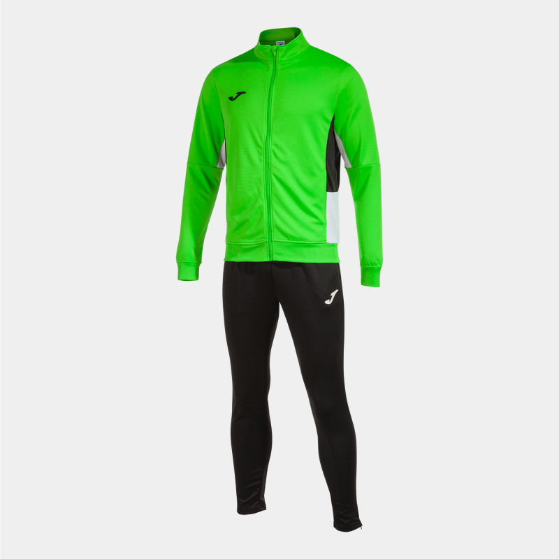 JOMA DANUBIO II TRACKSUIT BLACK FLUOR GREEN WHITE