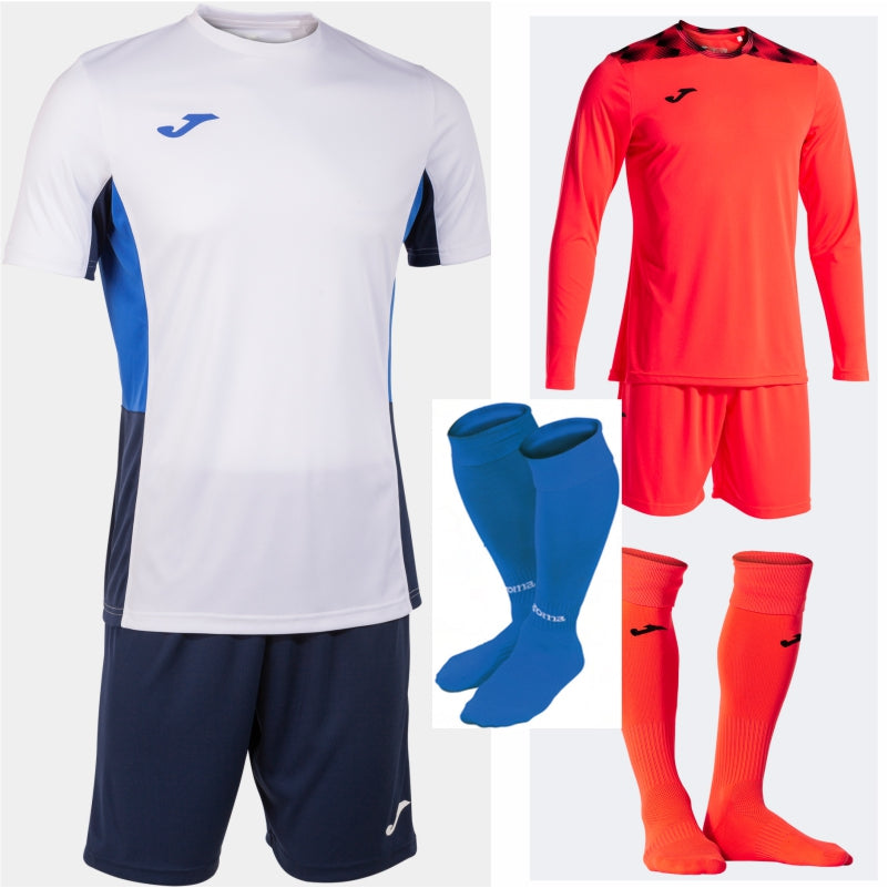 JOMA DANUBIO II SS KIT BUNDLE WHITE/DARK NAVY/WHITE