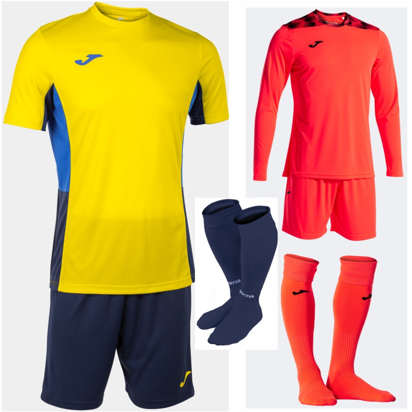 JOMA DANUBIO II SS KIT BUNDLE YELLOW/DARK NAVY/YELLOW