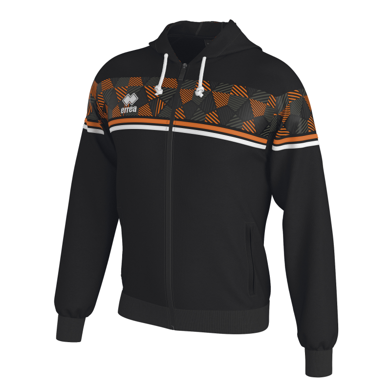 ERREA DRAGOS FULL ZIP HOODIE BLACK/FLUO ORANGE/WHITE