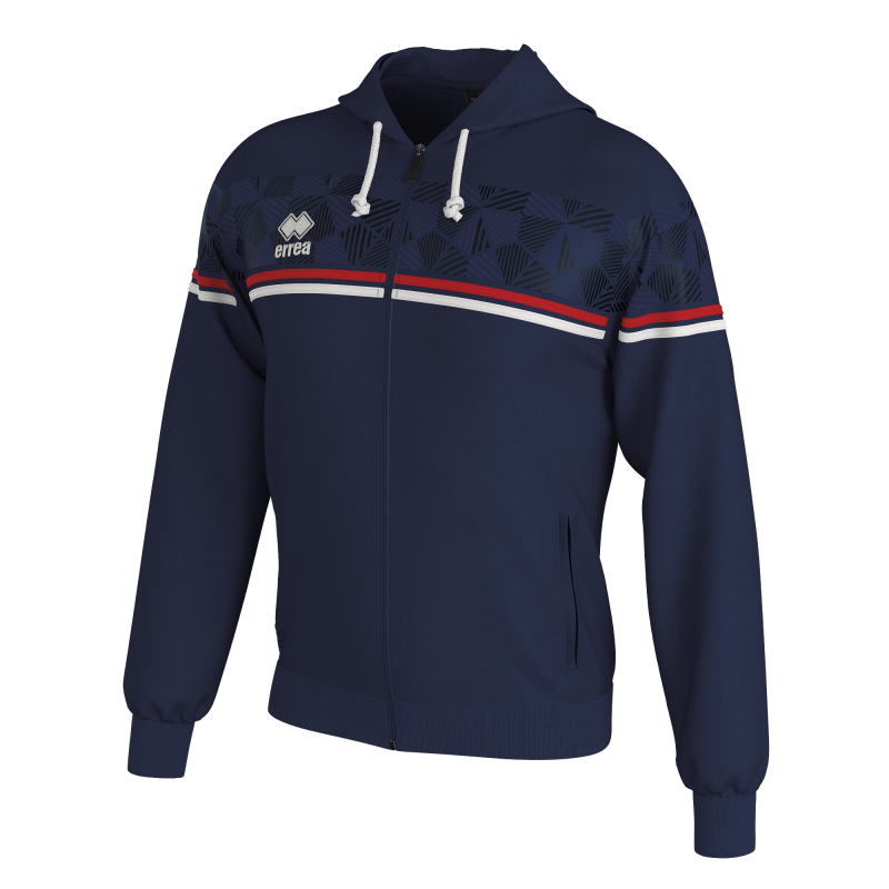 ERREA DRAGOS FULL ZIP HOODIE NAVY/RED/WHITE