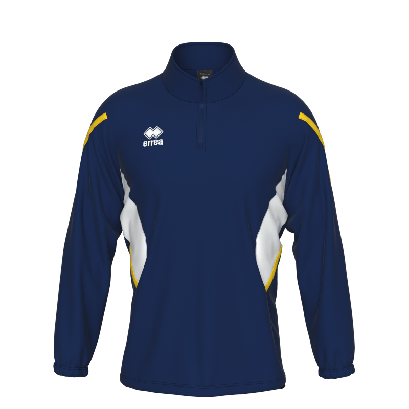 ERREA CHARLES 1/4 ZIP SWEATSHIRT NAVY WHITE YELLOW