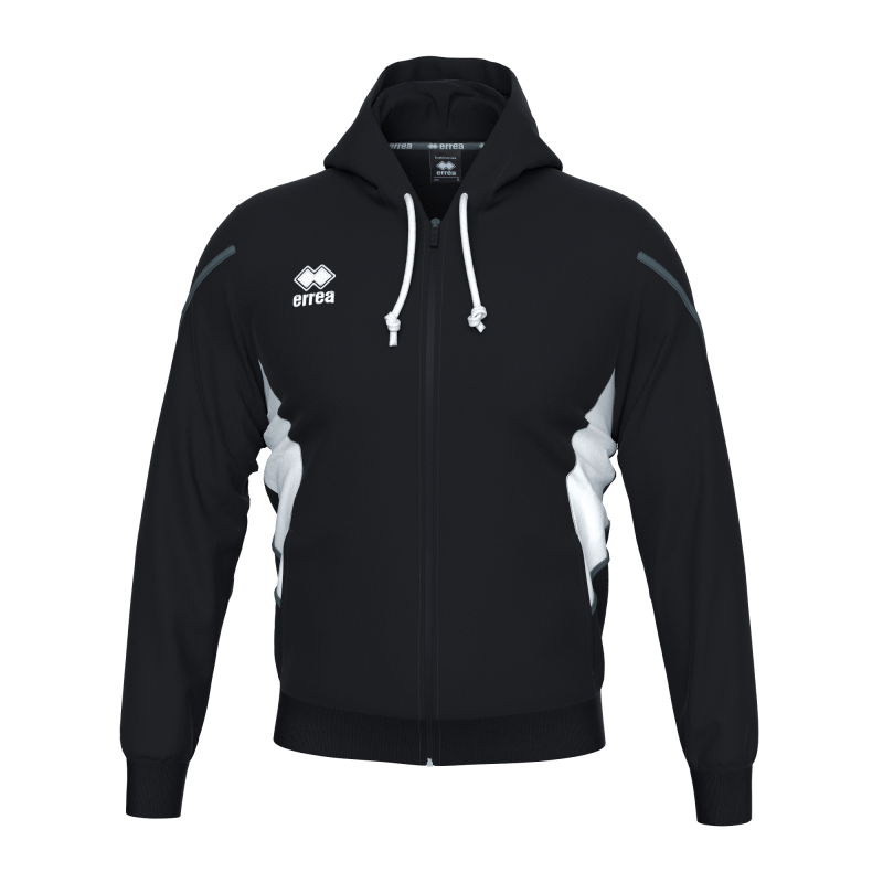 ERREA CLANCY FULL ZIP HOODY BLACK WHITE ANTHRACITE