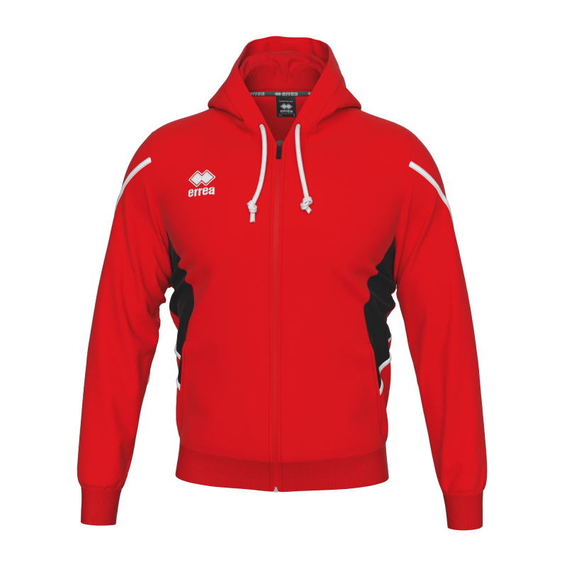 ERREA CLANCY FULL ZIP HOODY RED BLACK WHITE