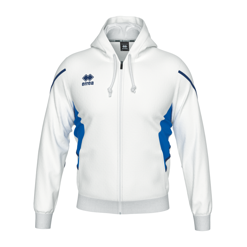 ERREA CLANCY FULL ZIP HOODY WHITE BLUE NAVY